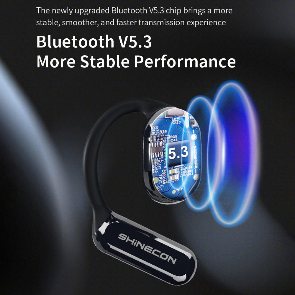 SHINECON QH-001 Bluetooth ørekrog ENC Støjreducerende HiFi Stereo Lyd Hovedtelefon SHINECON QH-001 Bluetooth ørekrog ENC Støjreducerende HiFi Stereo Lyd Hovedtelefon